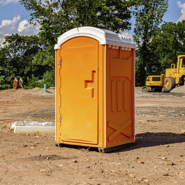 how often are the porta potties cleaned and serviced during a rental period in Burns CO